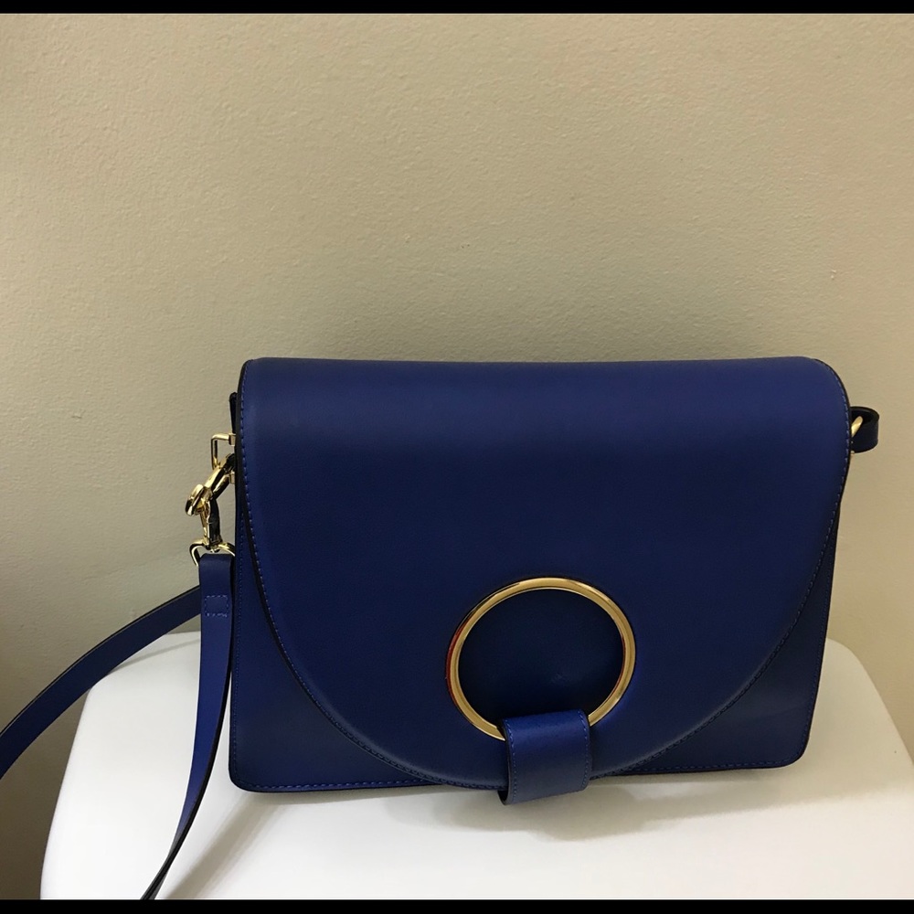 Royal blue bag with strap